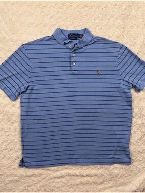 Ralph Lauren Blue Polo with Navy Stripe